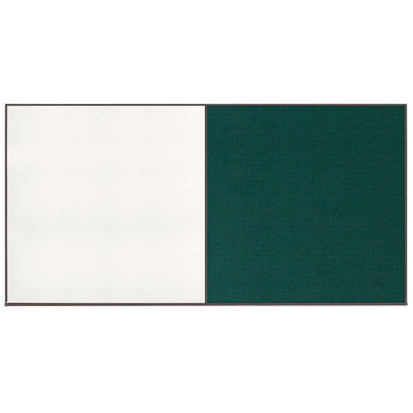 United Visual Products Enclosed Corkboard, 1 Door, 60"x36", 4" Fra UV3410-SATIN-FORBO - main